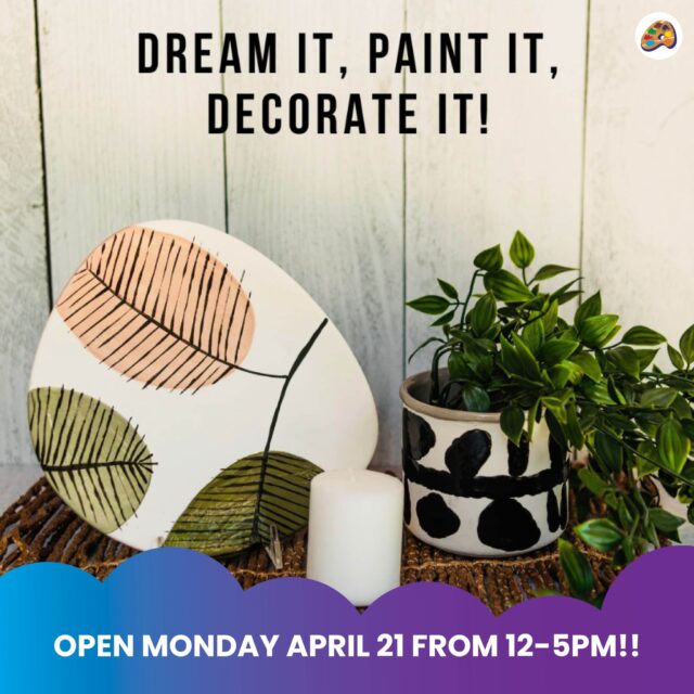 🌟 Surprise! We’ll be open this Monday from 12–5 PM since there’s no school! 🎉

It’s the perfect time to pop in for some creative fun with the kiddos (or treat yourself to a little me-time 🎨). Walk-ins welcome!

See you in the studio! 💕
#NoSchoolFun #PaintAndPlay #ArtistForADay #CreativeBreak
